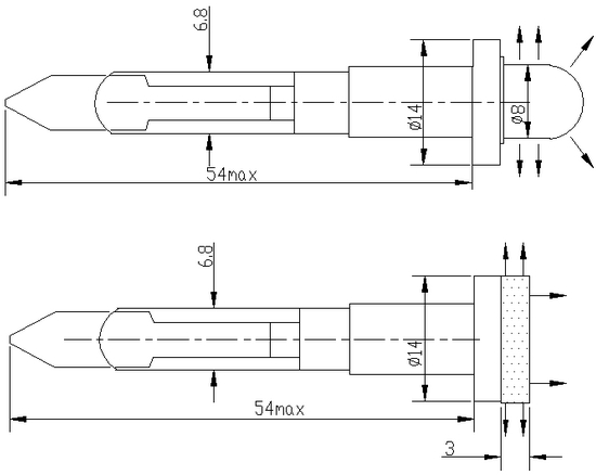 Схема габаритных размеров арматуры АСКМ-С-12ЛУ