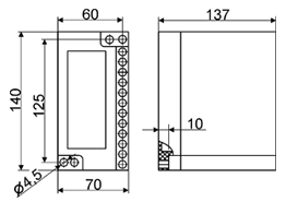 Схема габаритных размеров приборов РДЦ-01-055 и РДЦ-01-205