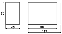 Схема габаритных размеров реле времени ВЛ-102