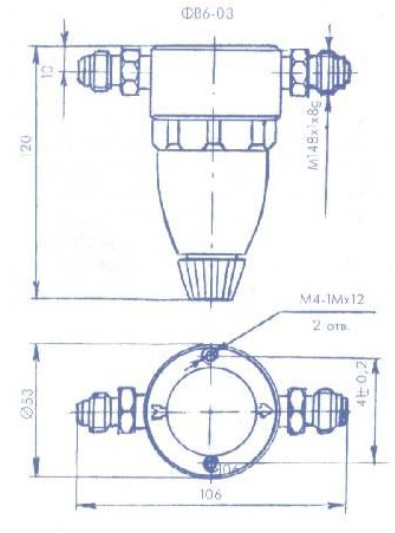 Схема фильтра очистки воздуха ФВ-6-03