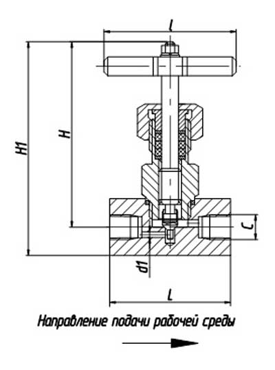 Схема клапана АРС20 с муфтовым присоединением