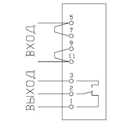 Схема подключения реле с параллельным соеденением входных обмоток
