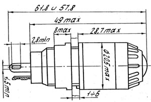 Рис.1. Габаритный чертеж фонаря сигнального ФШМ-2