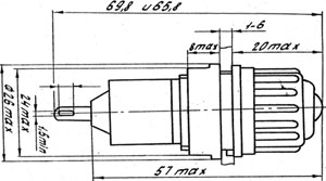 Рис.1. Габаритный чертеж сигнального фонаря ФШМ-3